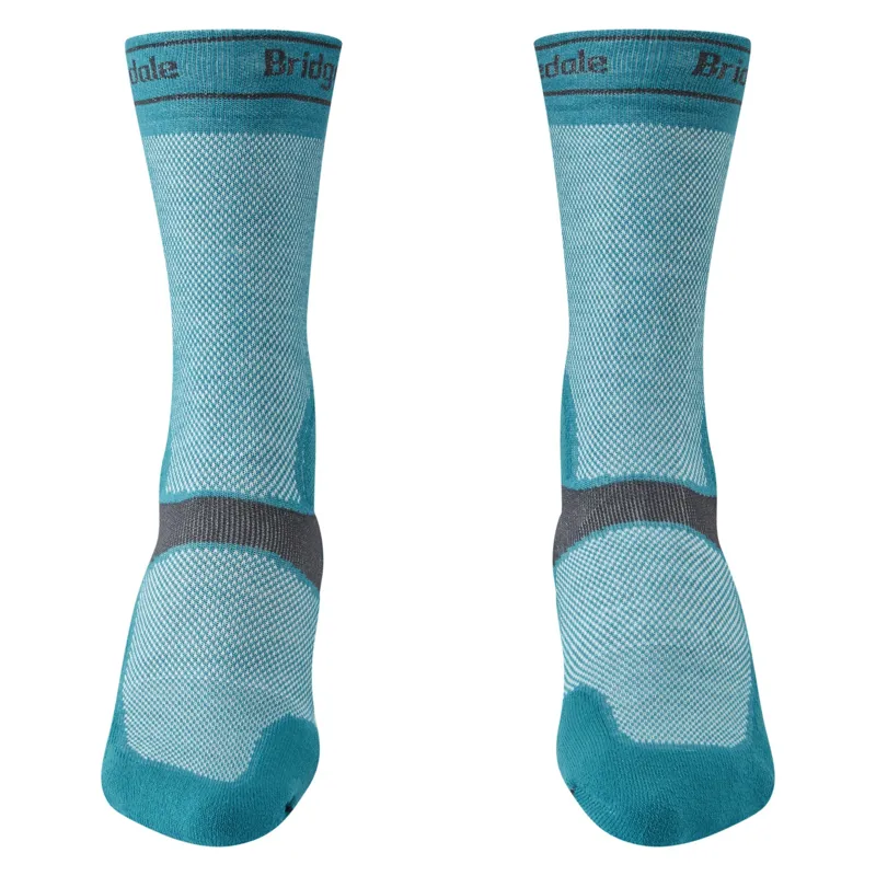 Bridgedale Summer Weight T2 Coolmax Womens Sport MTB Socks Teal/Dark Grey-1